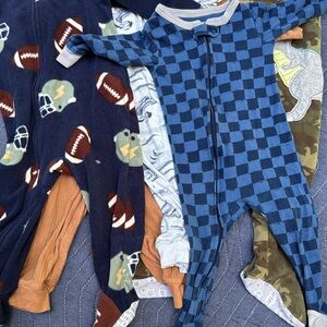 Carter's Blue Checkered Kids Footie
